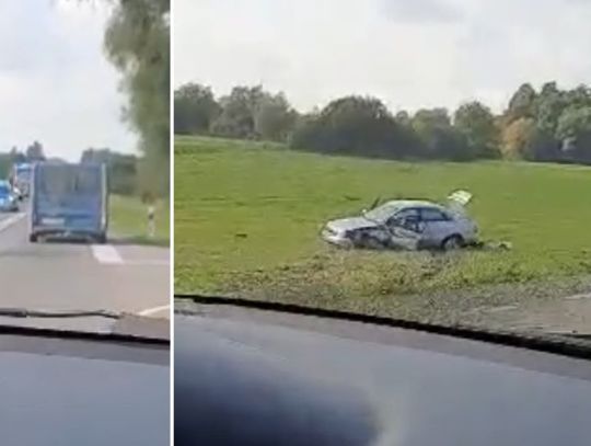Wypadek na trasie Chełm-Hrubieszów. Trzy osoby ranne [WIDEO]
