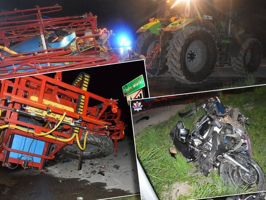 Wypadek w gminie Wierzbica. Kierowca ciągnika wymusił, motocyklista był pijany [ZDJĘCIA]