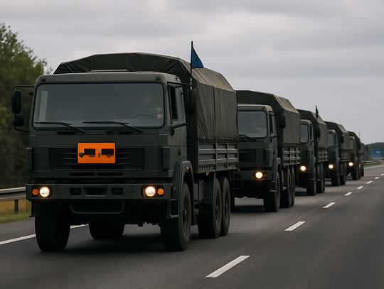 Wzmożony ruch wojskowych kolumn na polskich drogach