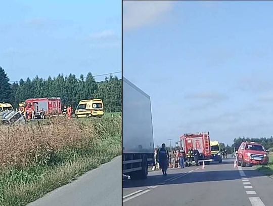 Z OSTATNIEJ CHWILI! Bus z pasażerami zjechał do rowu. Utrudnienia w ruchu