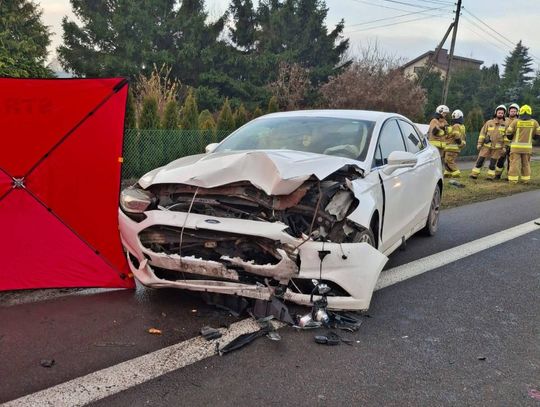 Tragiczny wypadek w Wielączy. Na miejscu zginął mieszkaniec gm. Szczebrzeszyn [ZDJĘCIA]