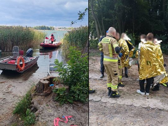 Żaglówka wywróciła się na Jeziorze Białym. Pięcioro nastolatków wpadło do wody. Sprawna akcja służb ratowniczych!
