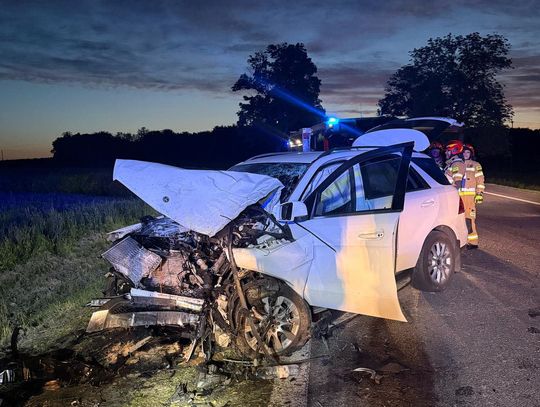 Uderzył w drzewo w Zakręciu. Jedna osoba w szpitalu. Ruch utrudniony!