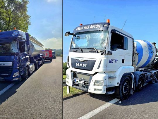 Zderzenie dwóch ciężarówek na krajowej 17 w Krasnymstawie