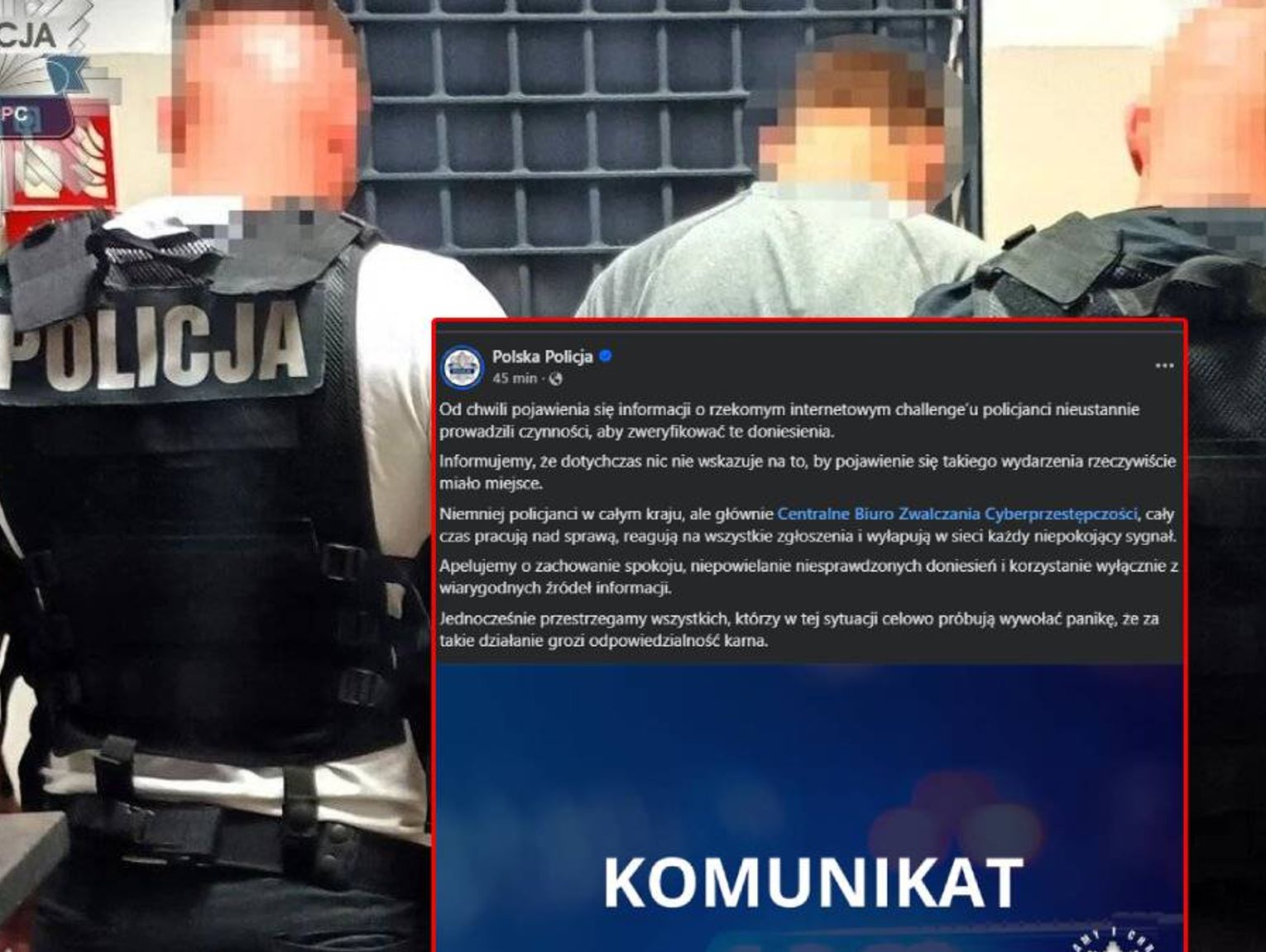 Ataki w szkołach to internetowe wyzwanie? Policja tego nie potwierdza, sprawdza tropy i apeluje o spokój