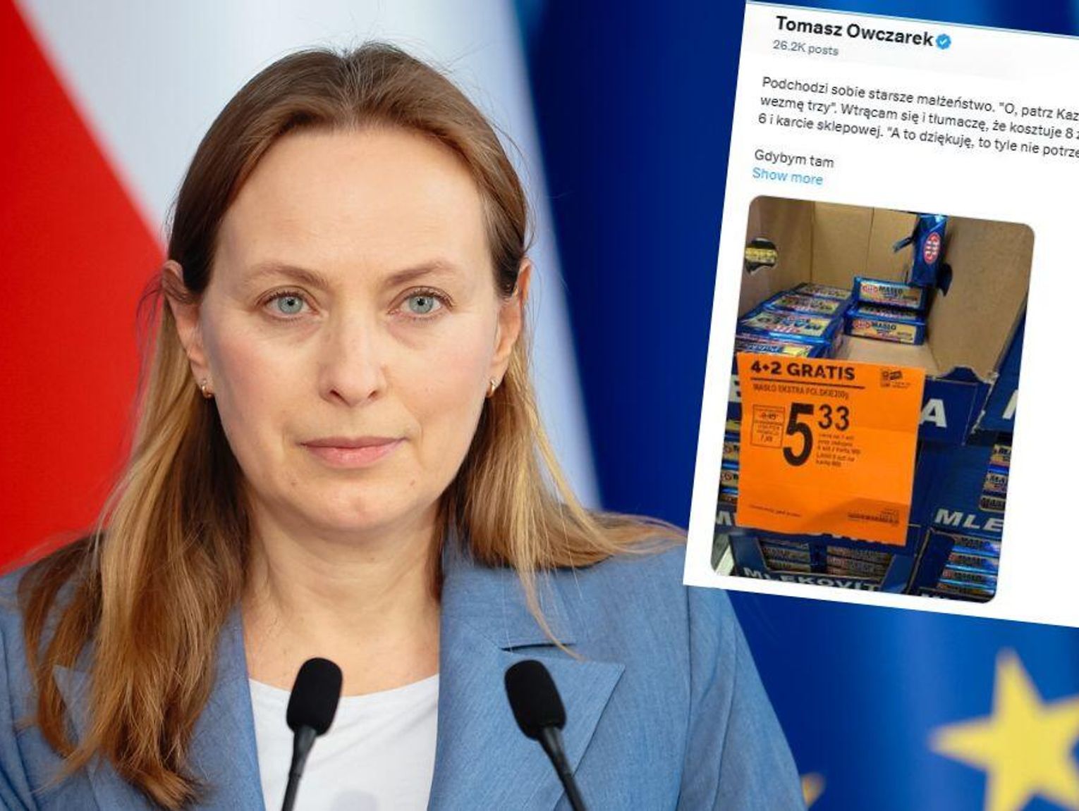 Awantura o cenę masła w Biedronce. Oburzona ministra wchodzi do gry