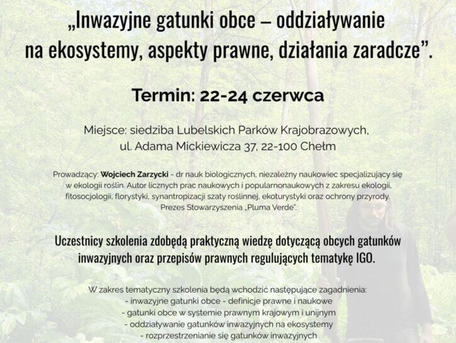 Chełm. Muzeum Ziemi Chełmskiej zaprasza na bezpłatne szkolenie o gatunkach inwazyjnych