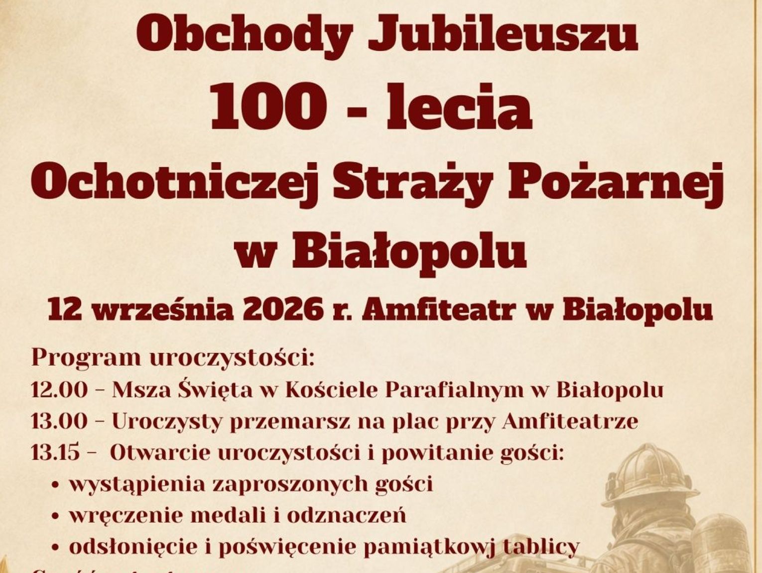 Białopole uczci 100-lecie Ochotniczej Straży Pożarnej