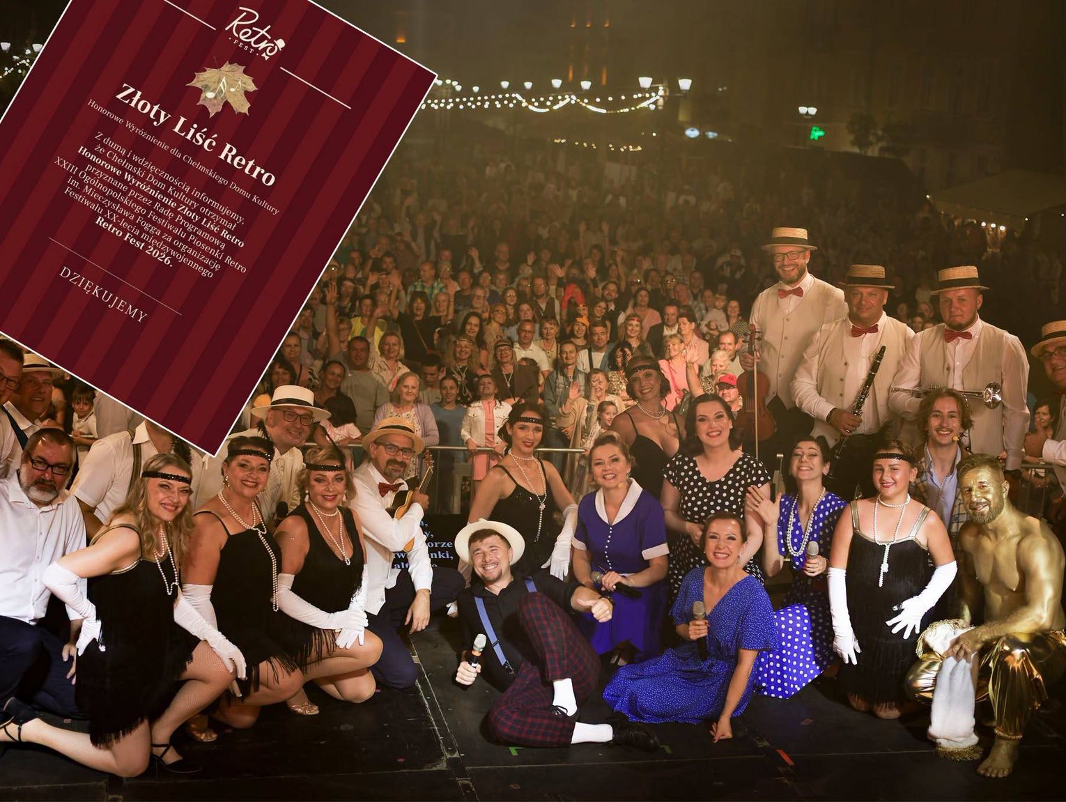 Chełm. Chełmski Dom Kultury ze „Złotym Liściem Retro” za Retro Fest 2026 w Roku Mieczysława Fogga