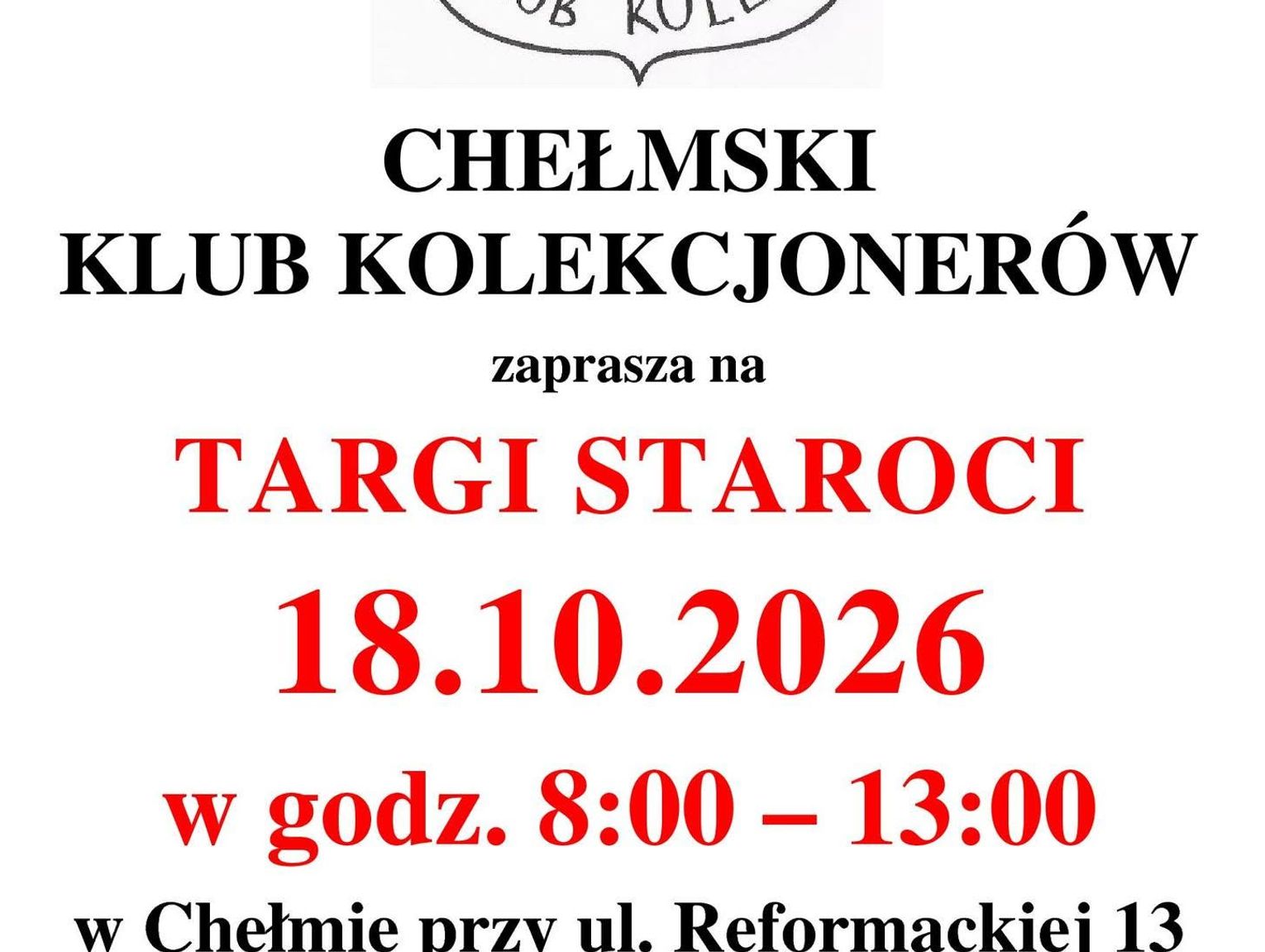 Chełm. Chełmski Klub Kolekcjonerów zaprasza na Targi Staroci 18 października