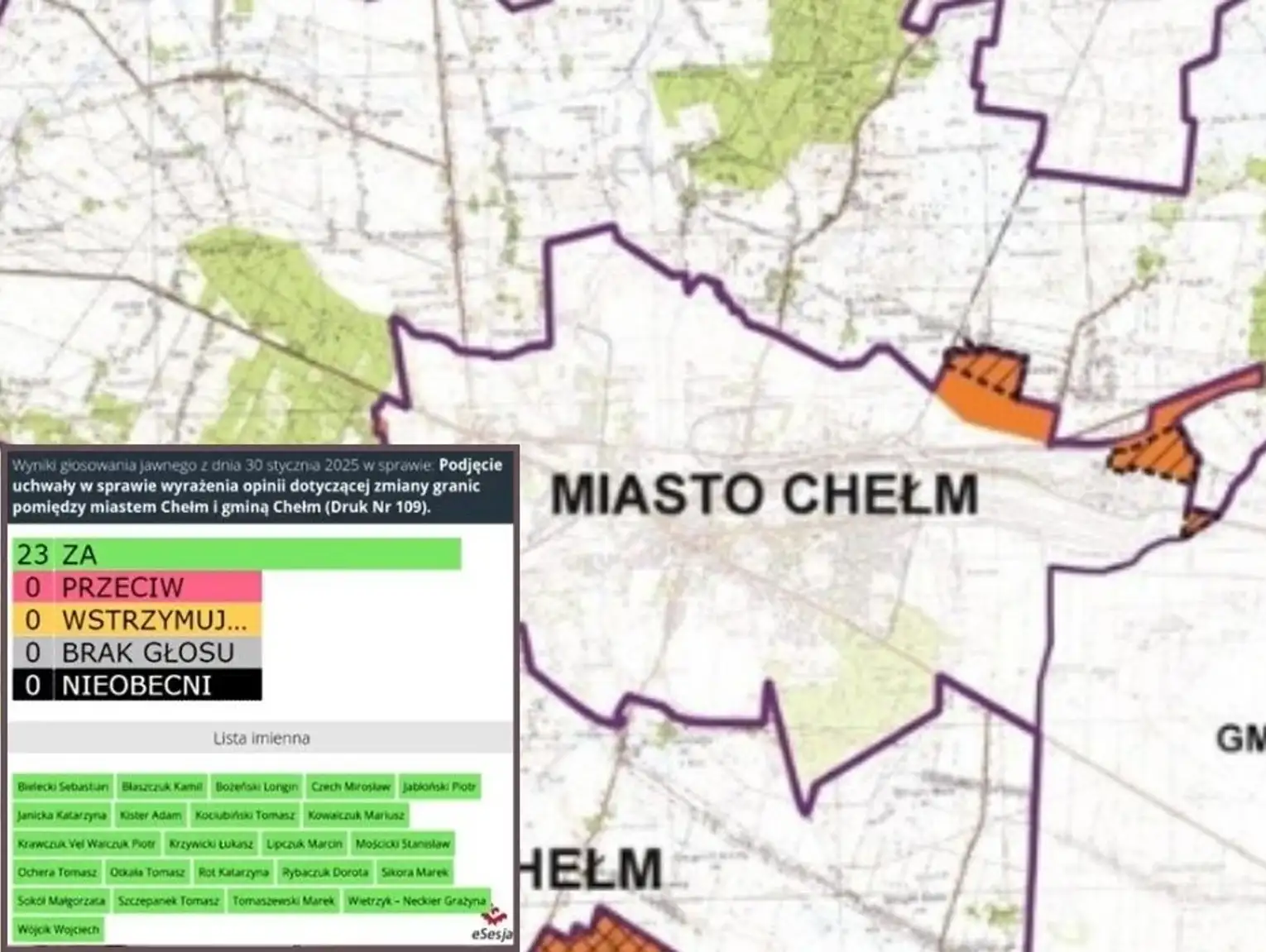 Chełm. Mieszkańcy, choć nieliczni, przeciwni oddawaniu ziem gminie