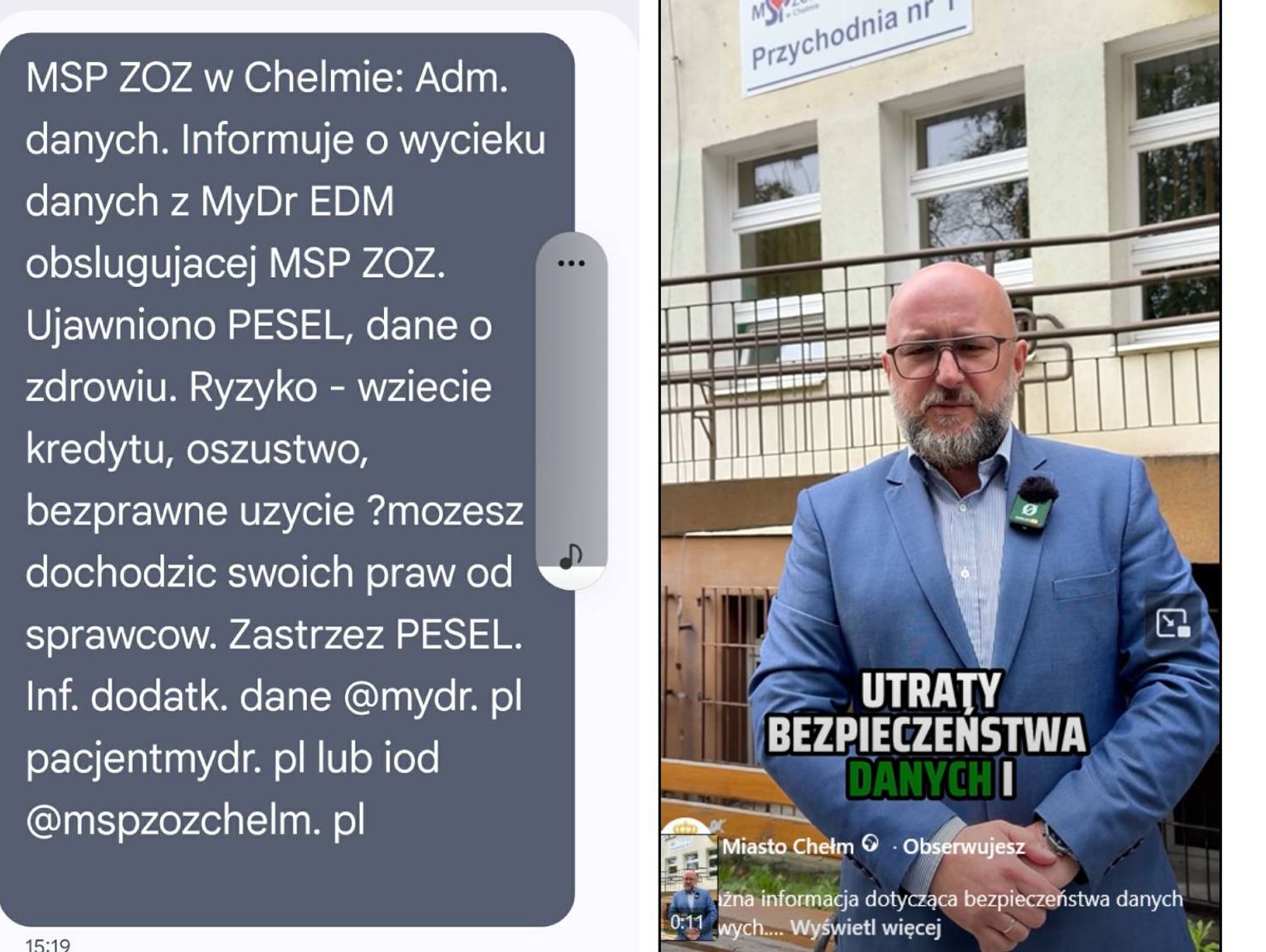 Chełm. Wyciek danych uderzył też w pacjentów miejskiego ZOZ-u. Dyrektor placówki wyjaśnia
