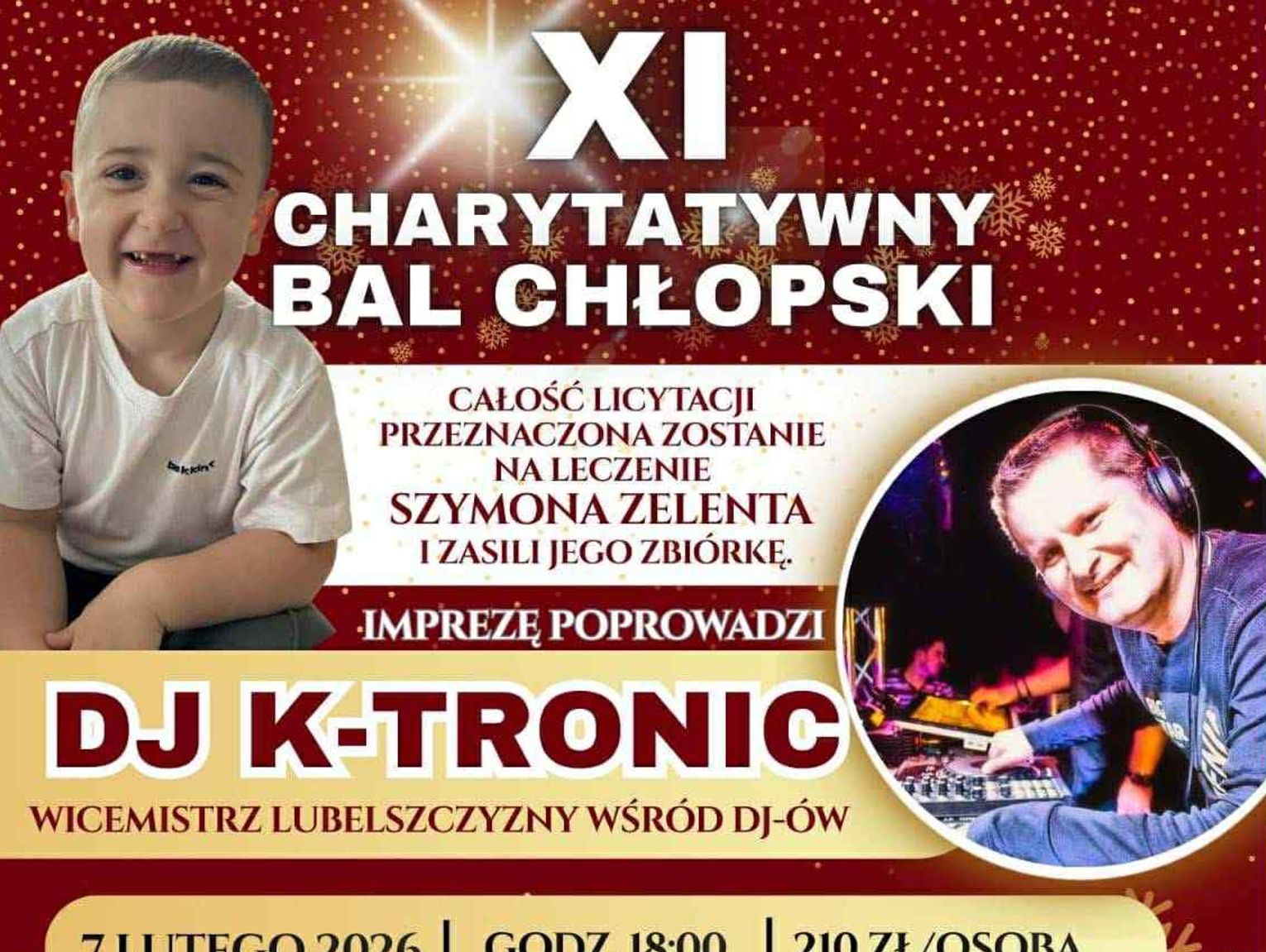 Chełm. XI Charytatywny Bal Chłopski w szczytnym celu już w sobotę. Licytacje pomogą w leczeniu Szymona Zelenta