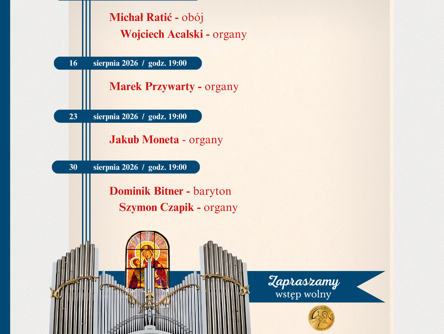Chełm. Zbliża się IV Letni Festiwal Organowy w sanktuarium Matki Bożej Chełmskiej