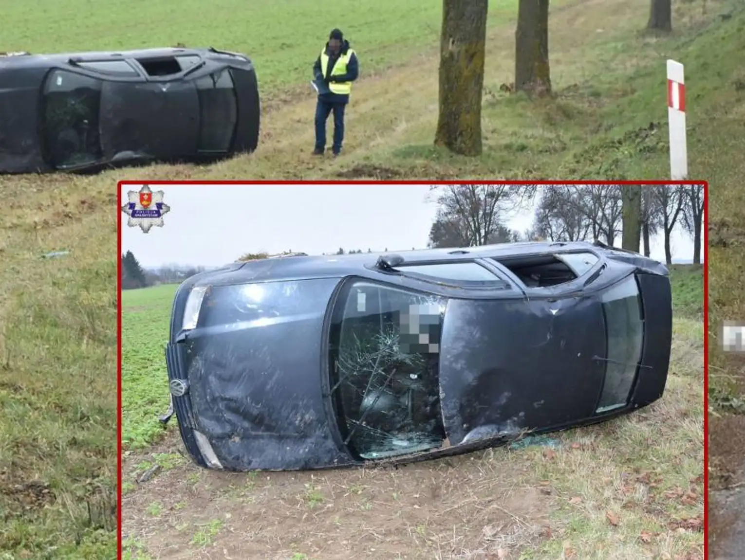 Dachowanie na polu. W powiecie krasnostawskim kierowcy biją niechlubne rekordy