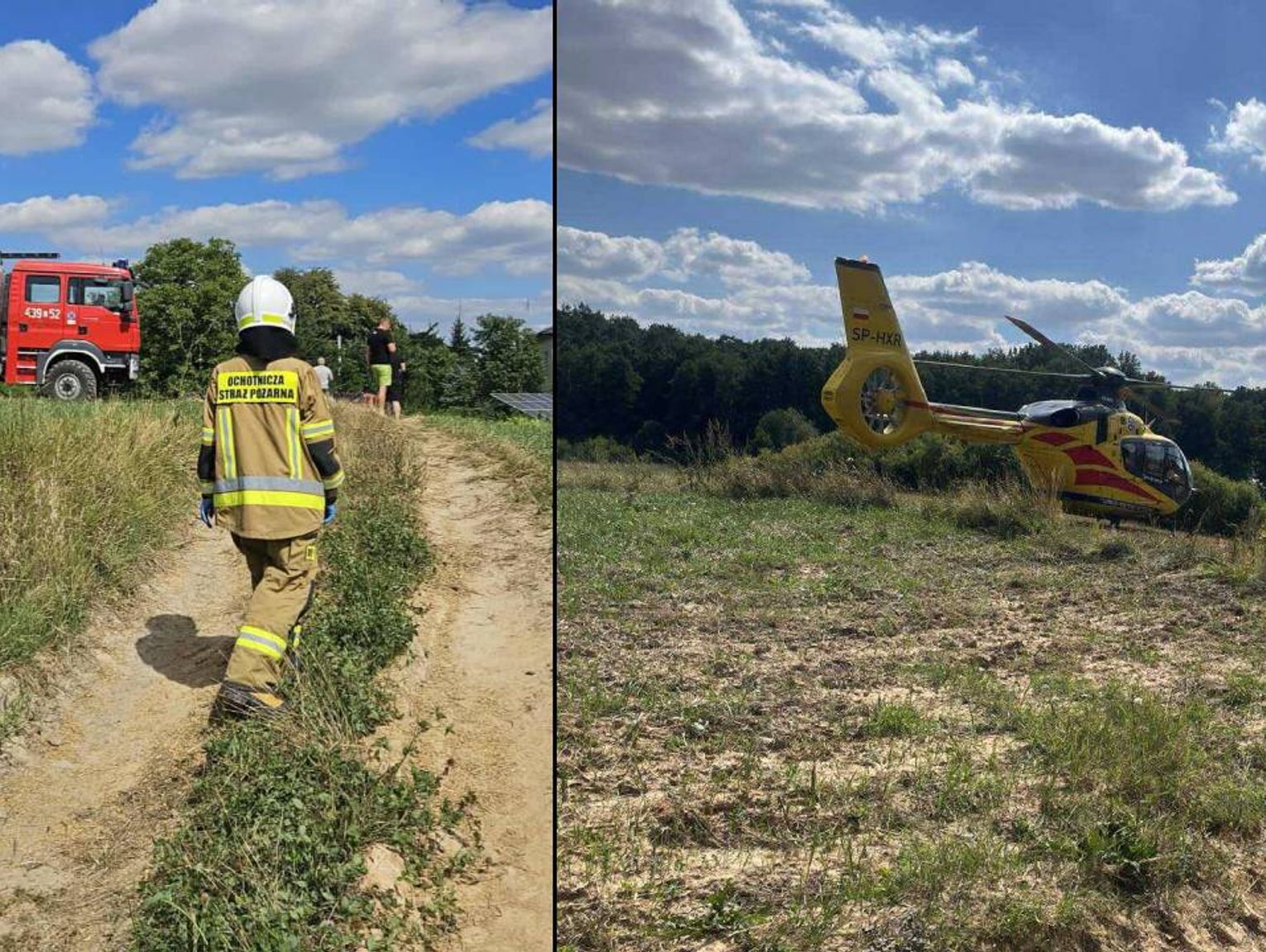 Dramatyczny wypadek 15-latka na rowerze. Interweniował śmigłowiec LPR