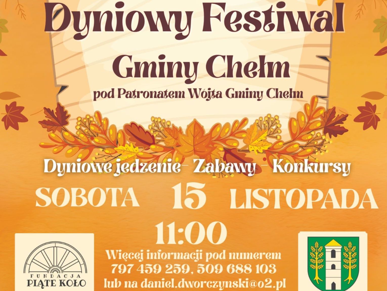Dynia w roli głównej! Rusza "Dyniowy Festiwal Gminy Chełm"