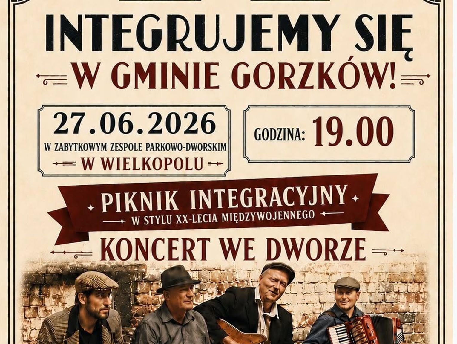 Gm. Gorzków. Piknik w Wielkopolu przeniesie mieszkańców w klimat XX-lecia międzywojennego