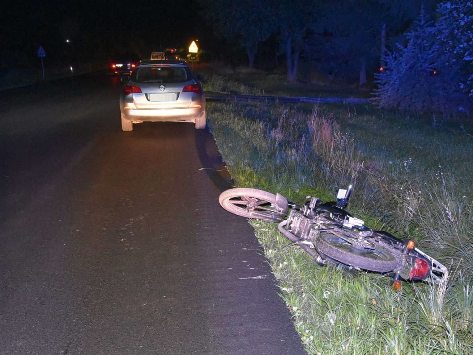 Gm. Izbica. Stracił panowanie nad motorowerem. Na dodatek nie chciał dmuchać w alkomat