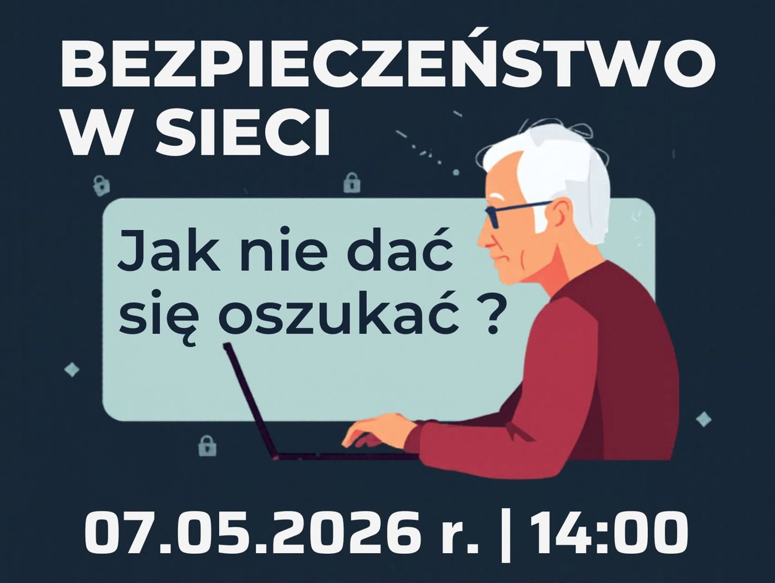 Gm. Ruda-Huta. Seniorzy i dorośli nauczą się, jak nie dać się oszukać w sieci. Ważne spotkanie w Hucie Kultury