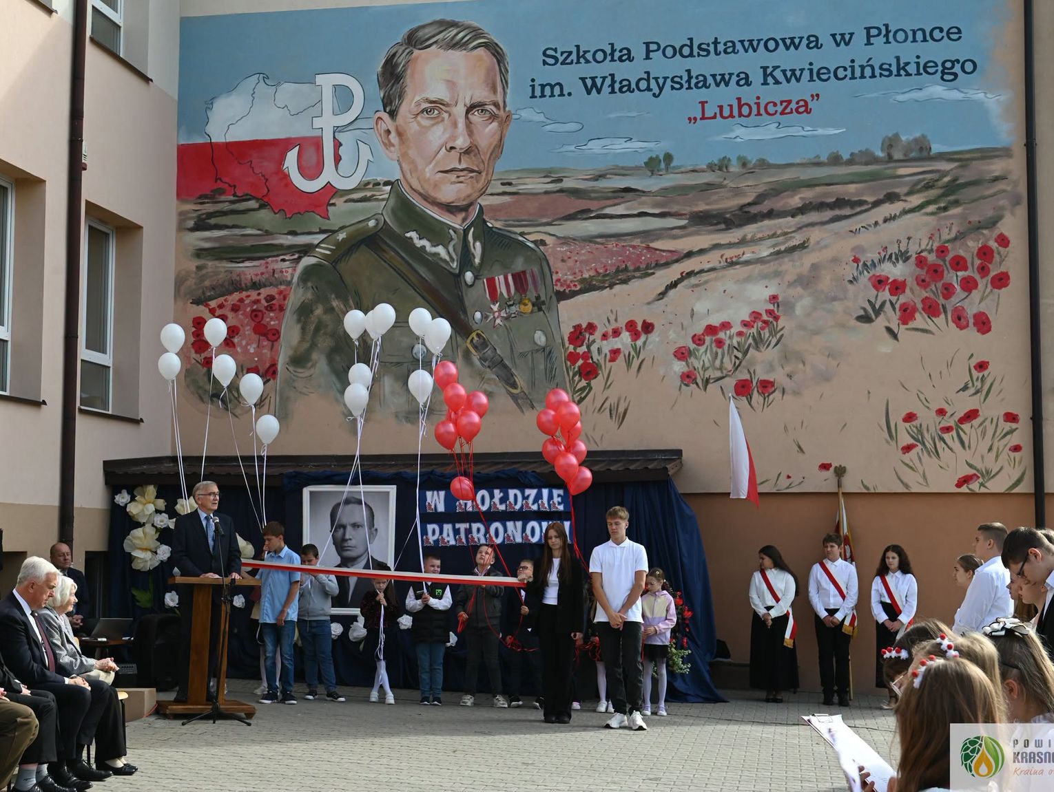 Gm. Rudnik. Mural przypomina o bohaterze. W Płonce uczcili pamięć majora „Lubicza”. Zobaczcie ZDJĘCIA