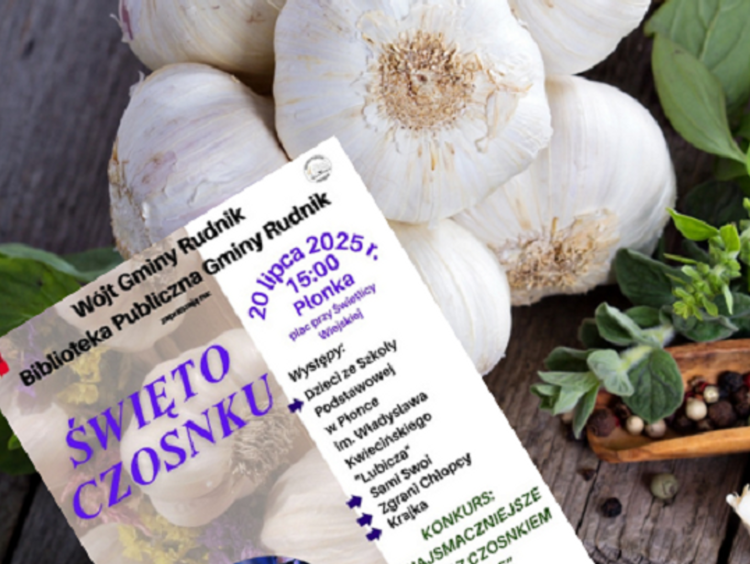 Gm. Rudnik. Zapraszają na kolejne Święto Czosnku