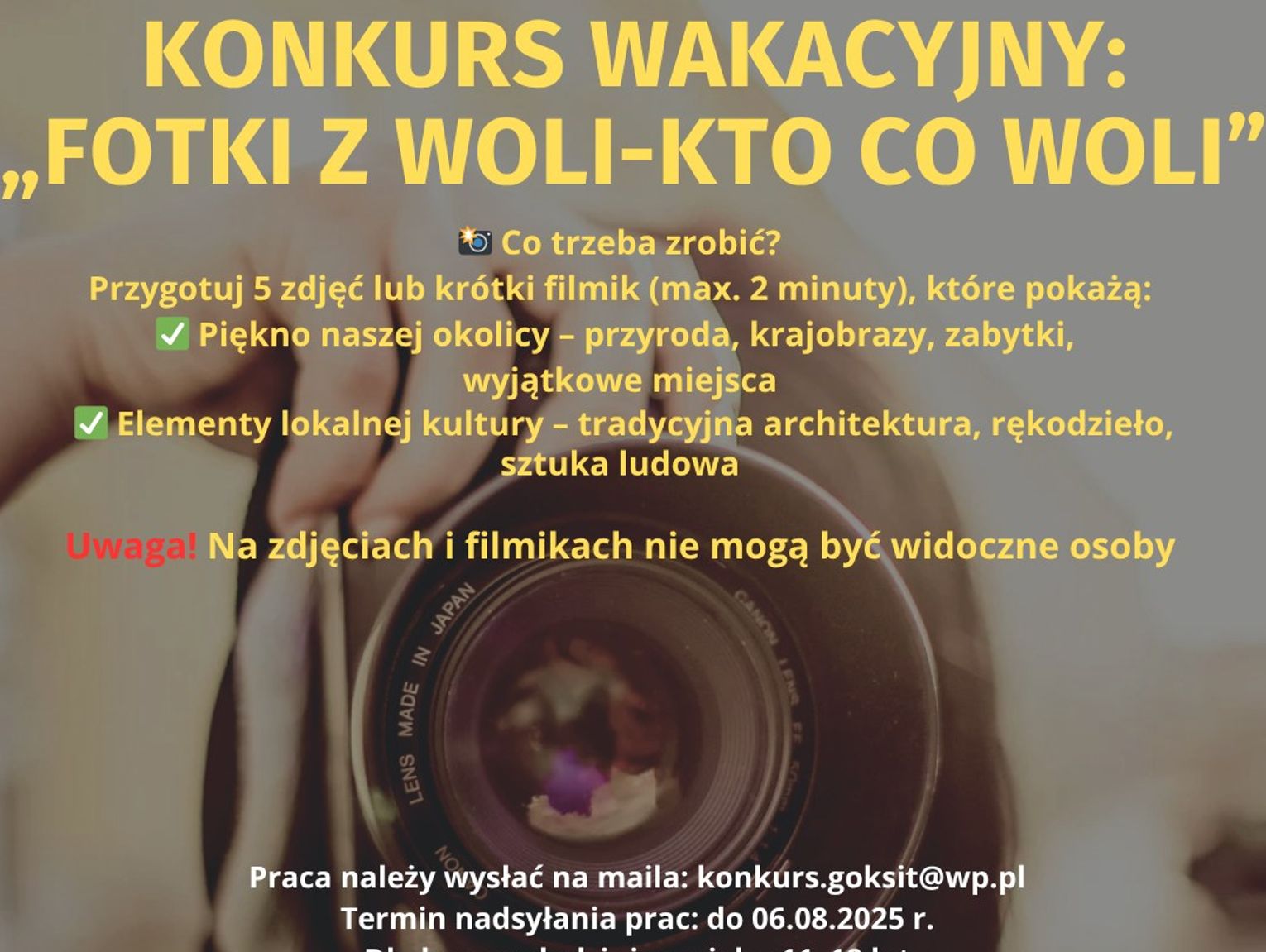 Gm. Wola Uhruska: „Fotki z Woli – kto co woli”: ruszył wakacyjny konkurs dla młodzieży