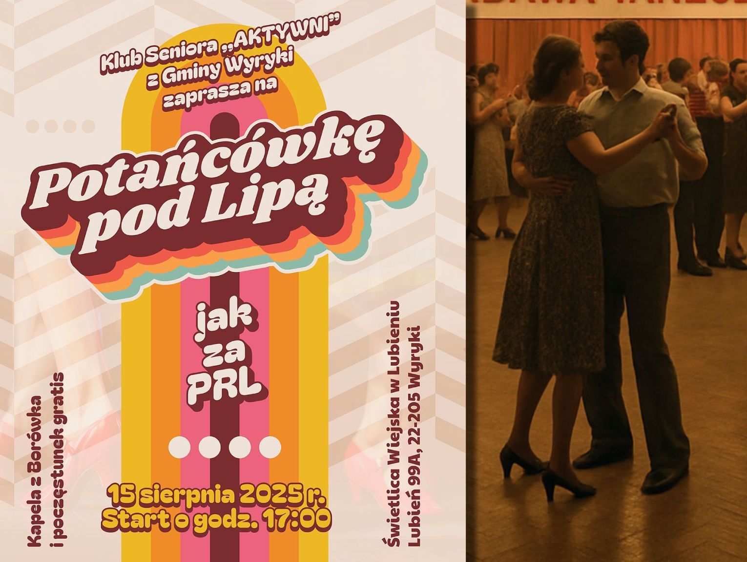 Gm. Wyryki. Robią potańcówkę jak w PRL-u. Wspomnienia, muzyka i tańce pod lipą