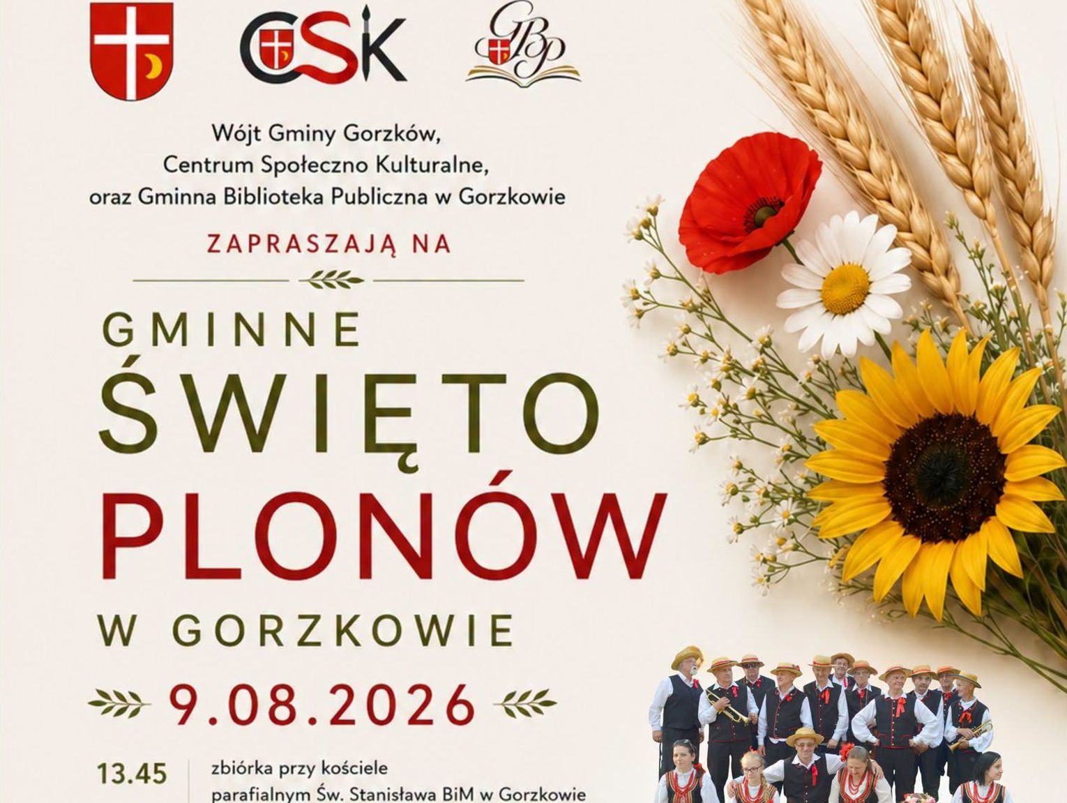 Gminne Święto Plonów w Gorzkowie. Znany program dożynek na 9 sierpnia