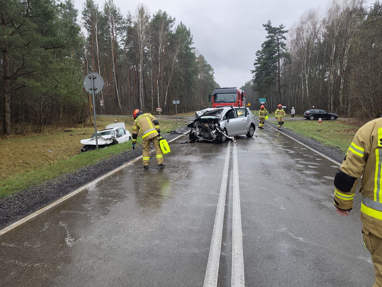 Groźna stłuczka w Macoszynie. Kosztowny błąd na trasie do Włodawy