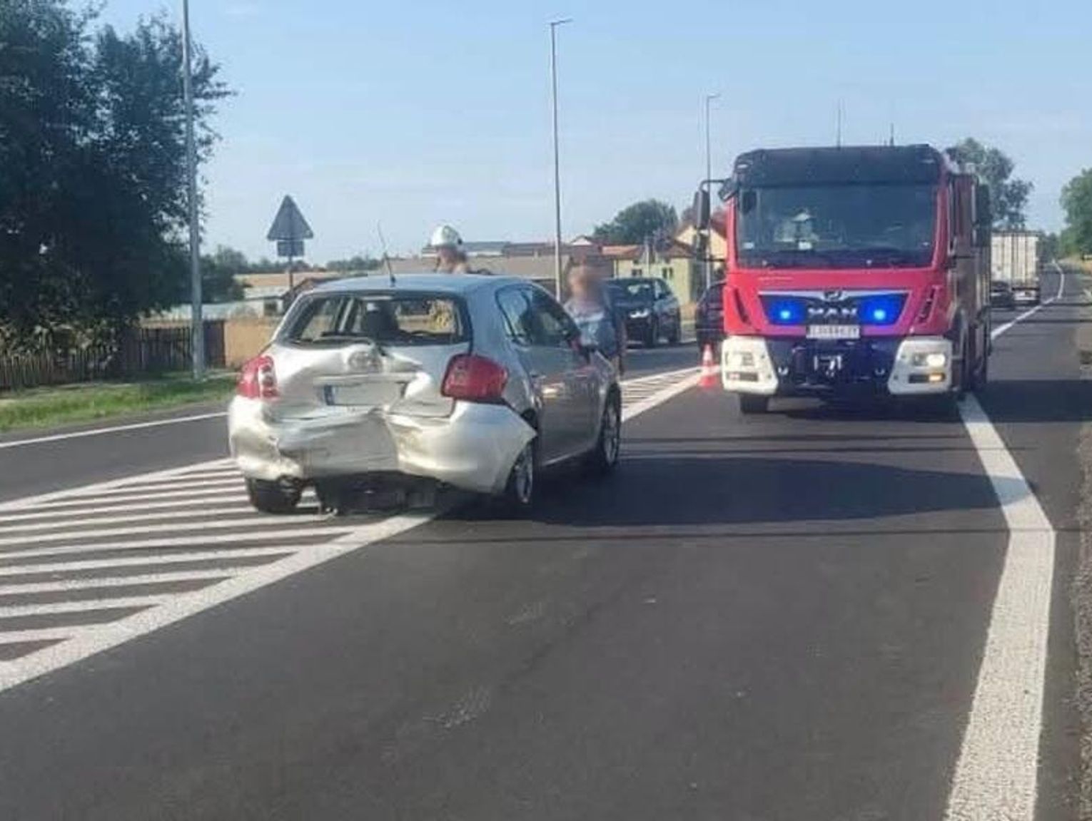 Groźne zdarzenie w Wólce Orłowskiej. Pieszy cudem uniknął obrażeń