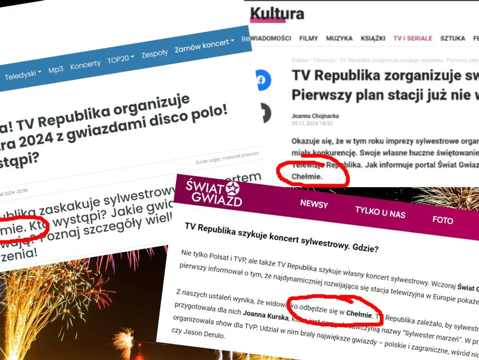 Jakie gwiazdy na chełmskim sylwestrze z TV Republika?