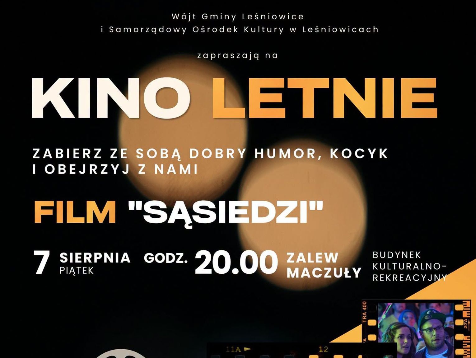 Kino letnie na Maczułach. W piątek bezpłatny seans nad zbiornikiem w Horodysku