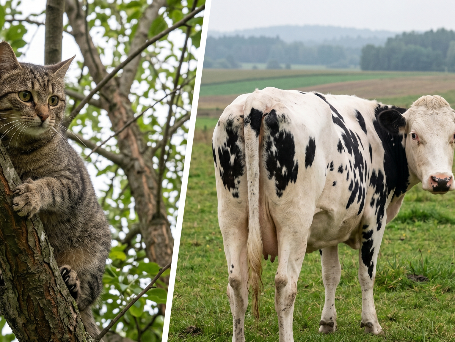 Kot trzy dni na drzewie, krowa na gigancie. Nie tylko ludzie potrzebują pomocy strażaków