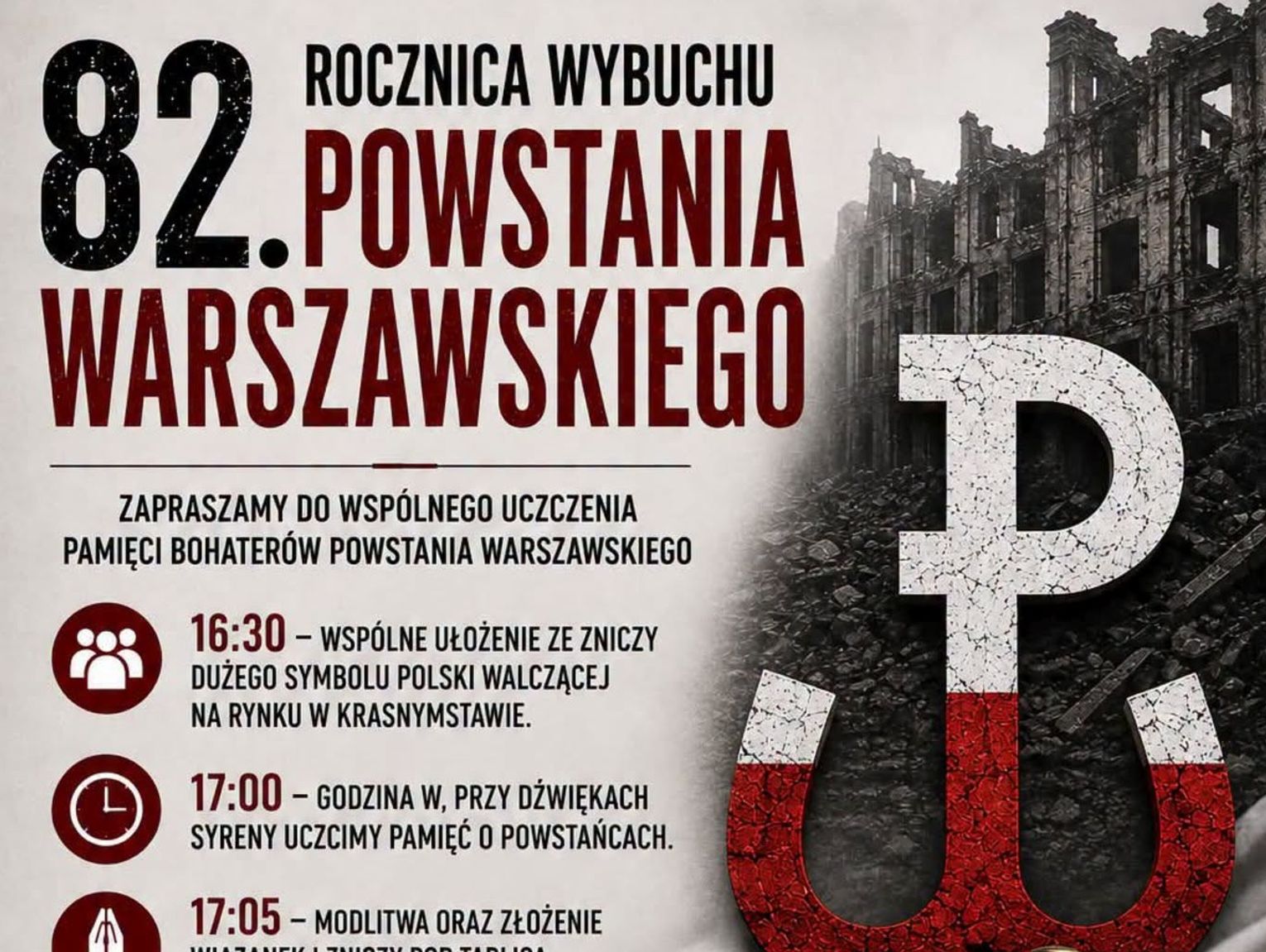 Krasnystaw uczci rocznicę wybuchu Powstania Warszawskiego