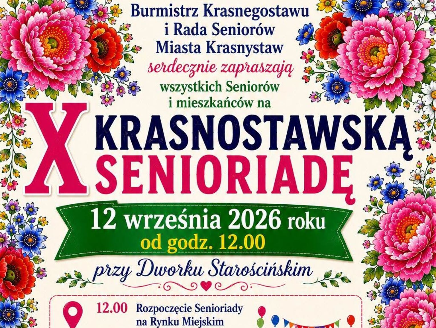 Krasnystaw zaprasza na X Krasnostawską Senioriadę. Będzie taniec, muzyka i regionalne smaki