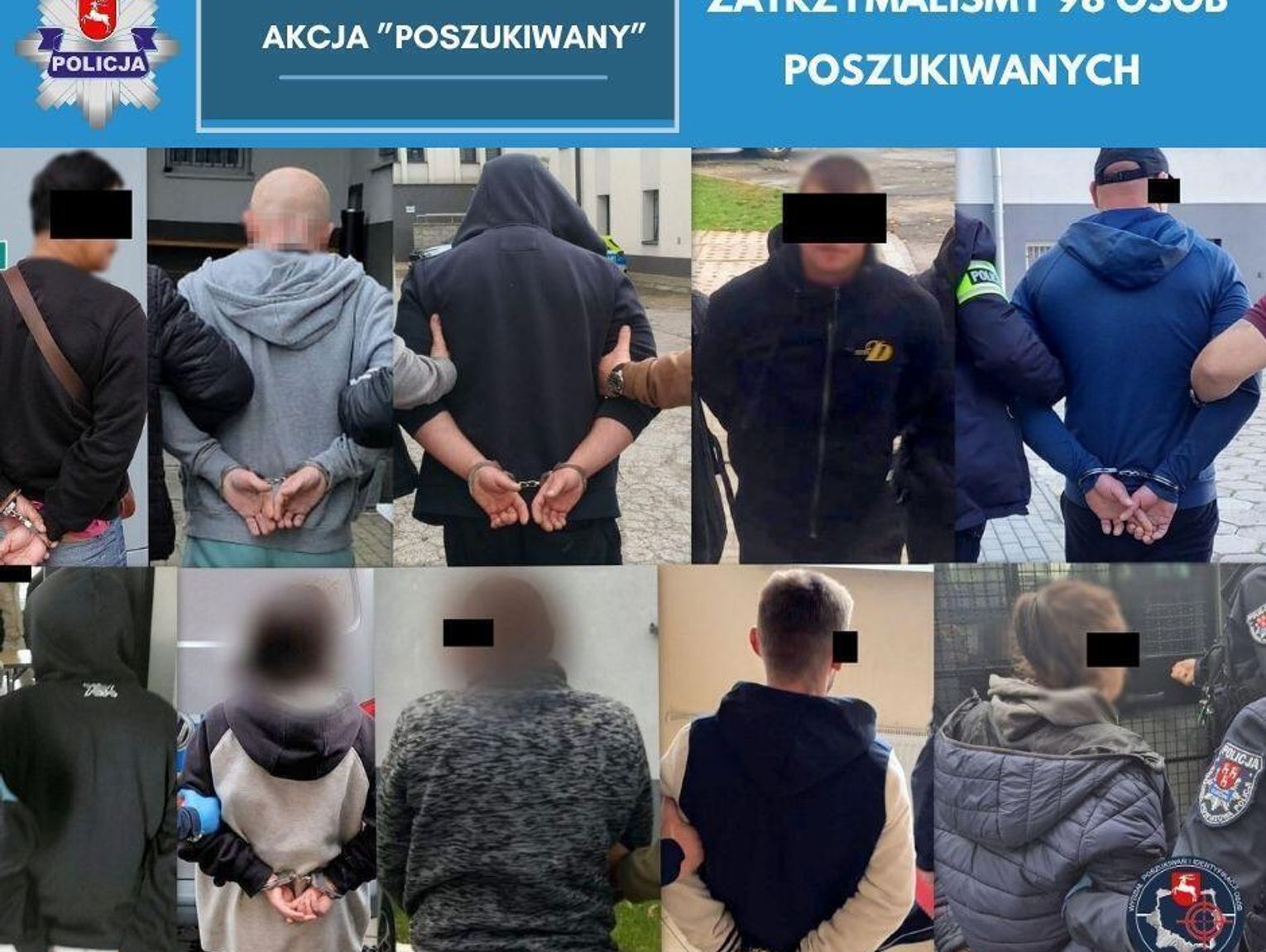 Lubelska policja zatrzymała 98 osób. W powiecie chełmskim wpadło dwóch poszukiwanych. Jeden siedział w szafie [ZDJĘCIA, FILM]