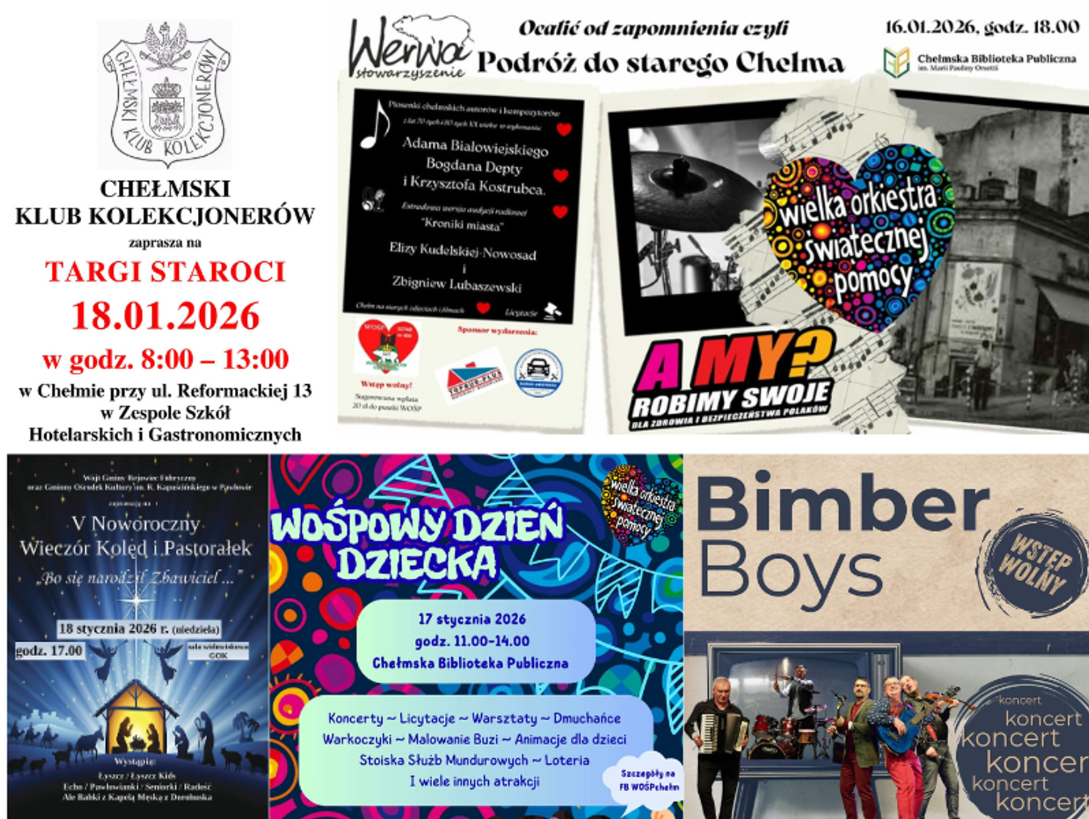 NIE PRZEGAP [16-18 stycznia] WOŚP, WYSTAWY, SPOTKANIA, SPORT