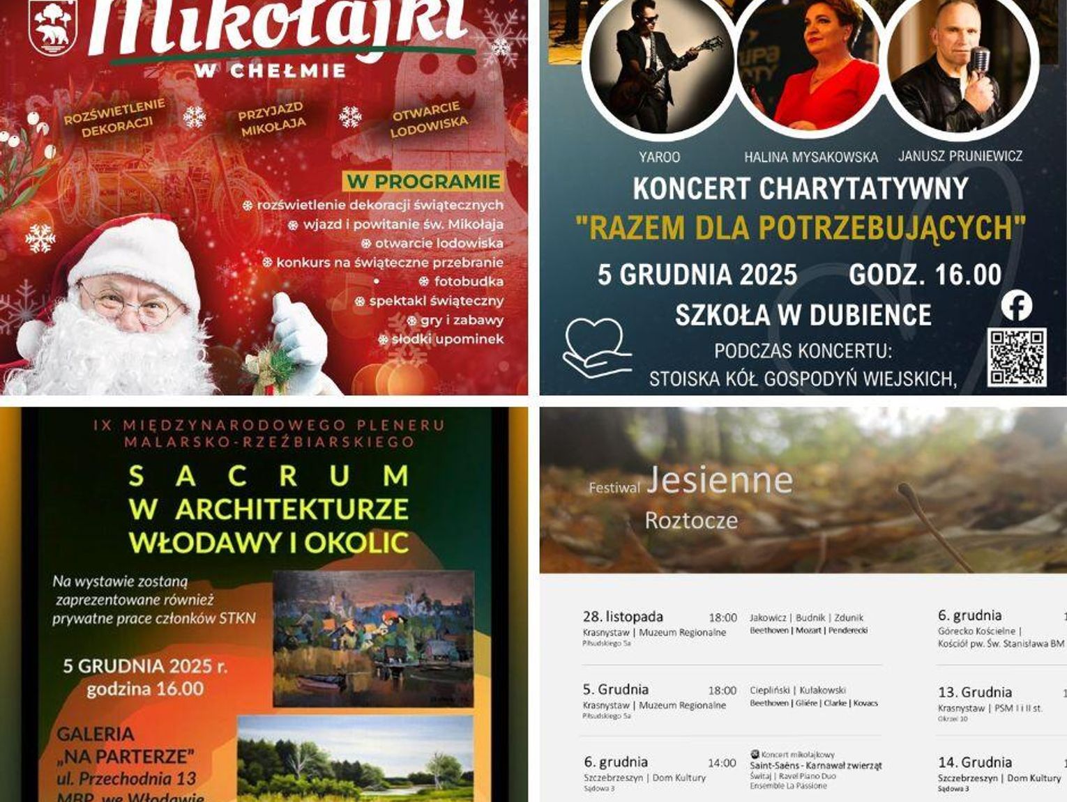 Nie przegap [5-7 grudnia]: Mikołajki, wystawy, koncerty, konkursy