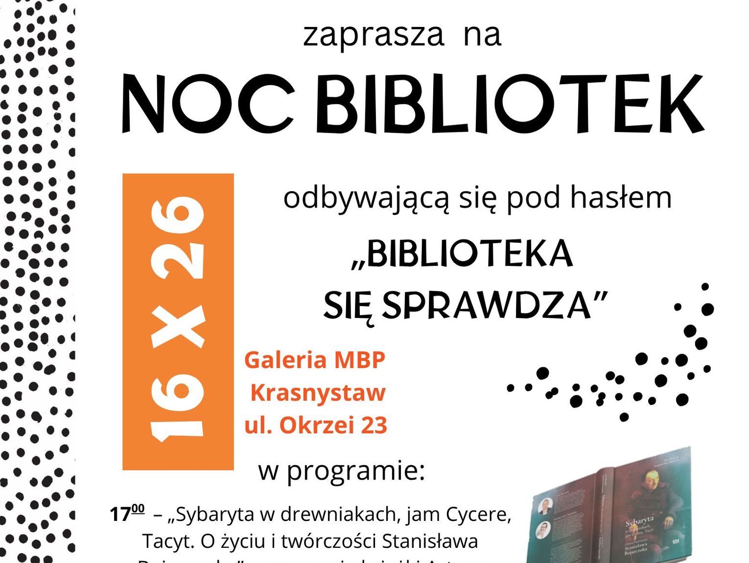 Noc Bibliotek w Krasnymstawie. Wieczór książki i muzyki