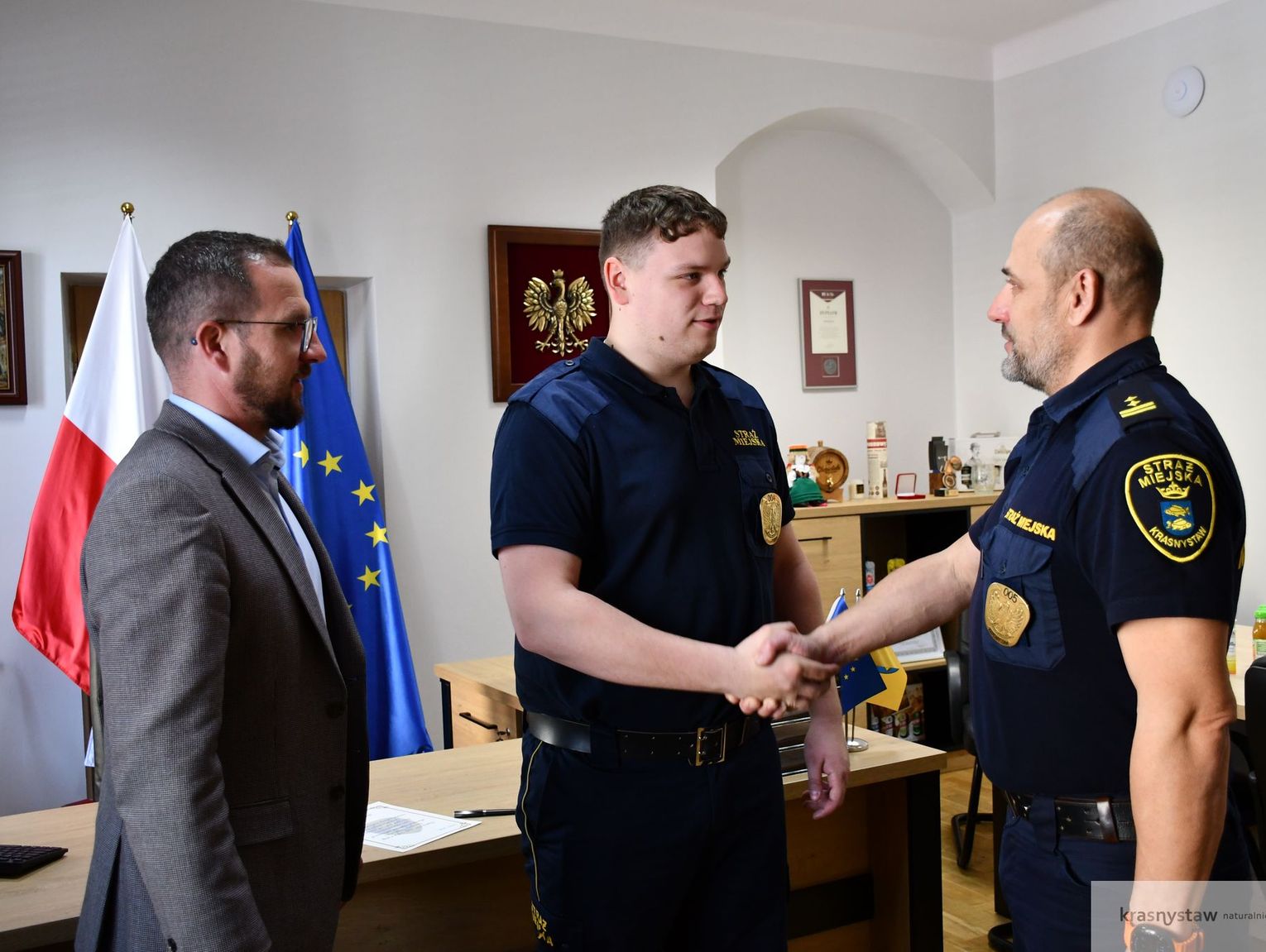 Nowy strażnik miejski w Krasnymstawie. Złożył ślubowanie i rozpoczął służbę
