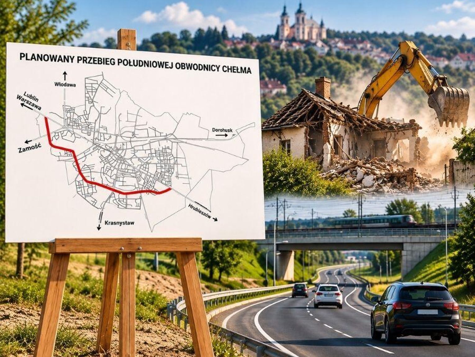 Obwodnica Południowa Chełma za 137 mln zł. Siedem domów do wyburzenia