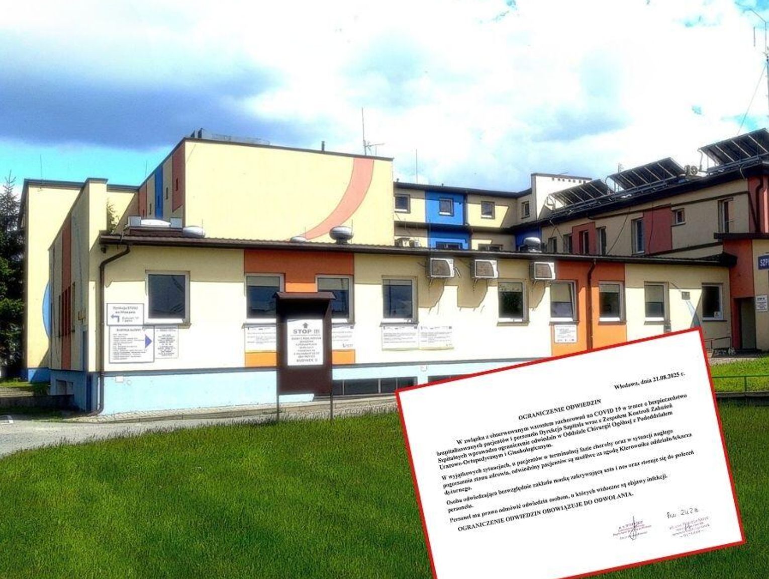 Ograniczenia odwiedzin w szpitalu we Włodawie