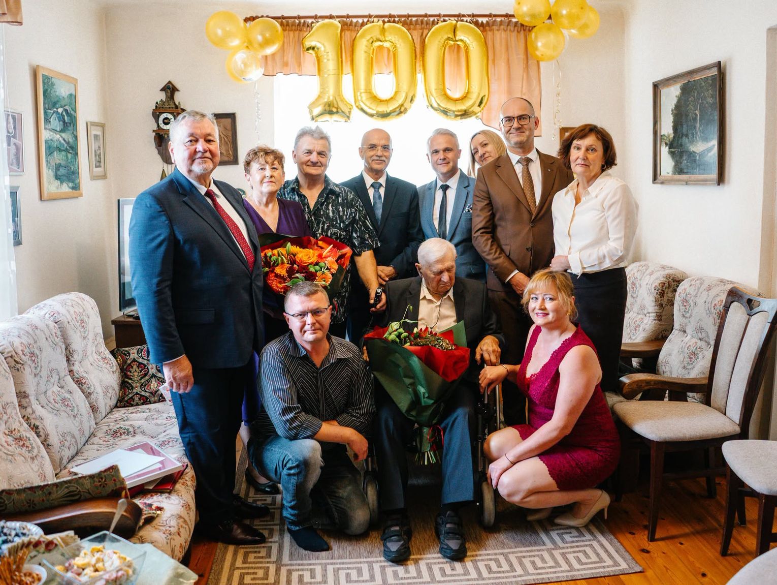 Pan Czesław z Dobromyśli skończył 100 lat. Niezwykła uroczystość w gminie Siedliszcze [ZDJĘCIA]