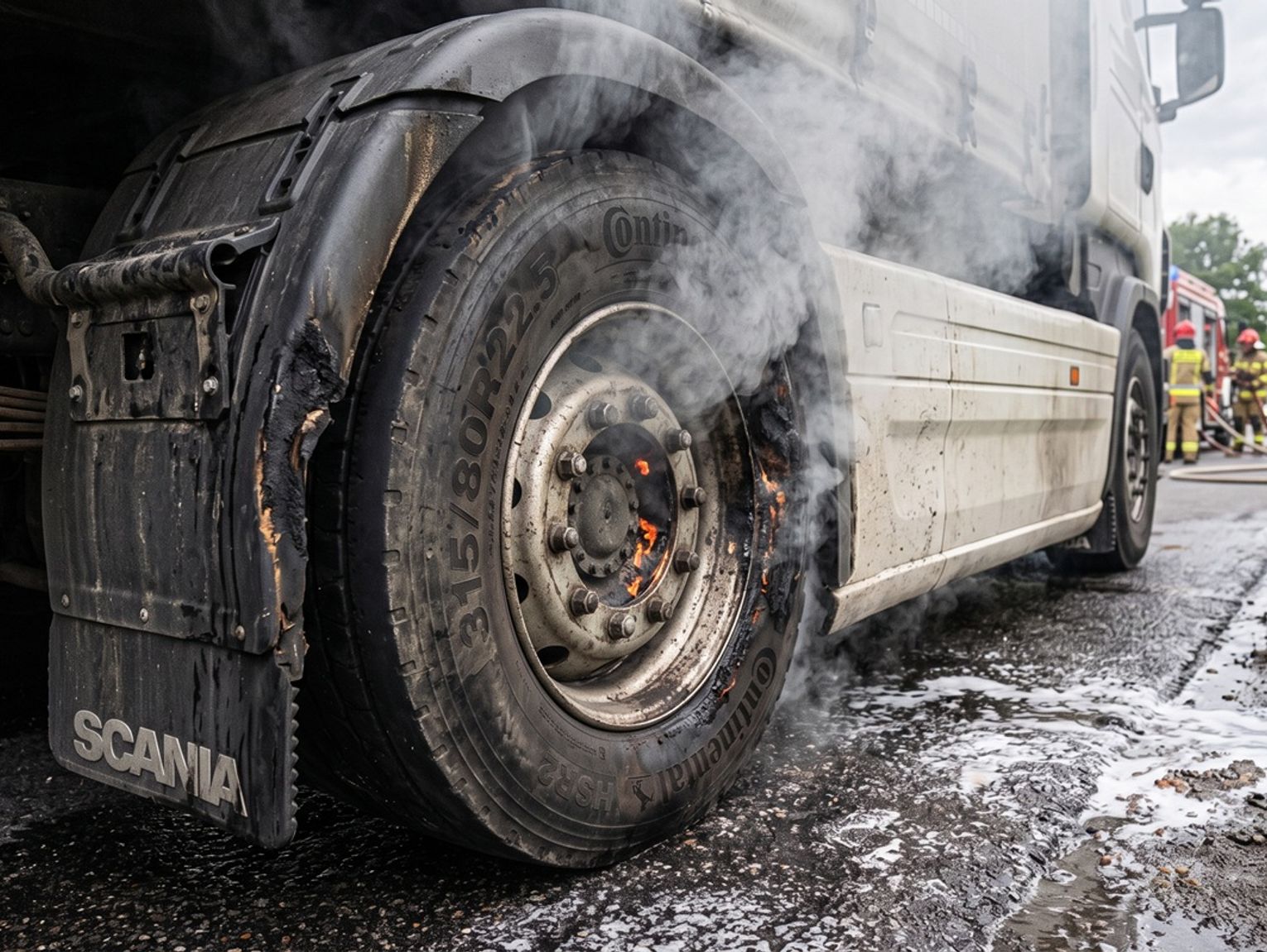 Płonął autobus w Chełmie i ciężarówka w Wierzbicy