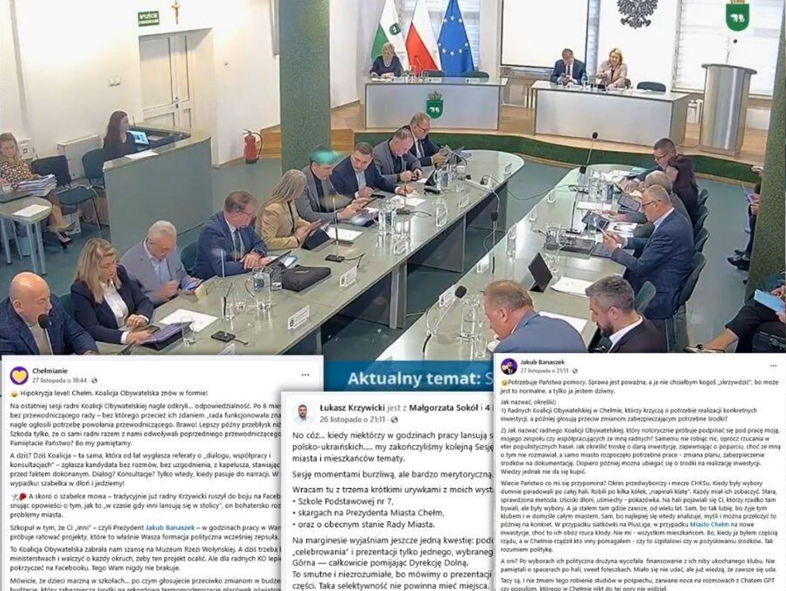 Polityka po chełmsku? Kwiaty na sesji, burza w sieci. Mieszkańcy: „Więcej szacunku, mniej Facebooka”