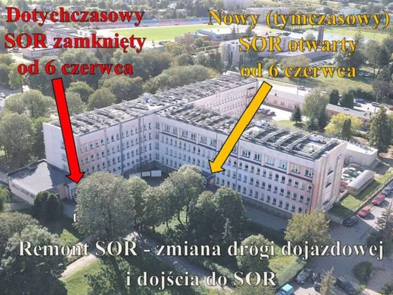 Pow. krasnostawski. Zmiana organizacji ruchu przy szpitalu