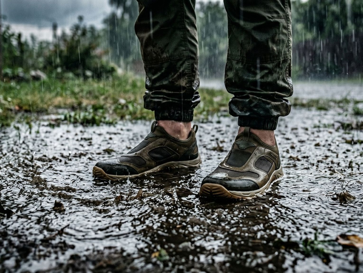 Powalone drzewa i zalana posesje po burzy w powiecie włodawskim