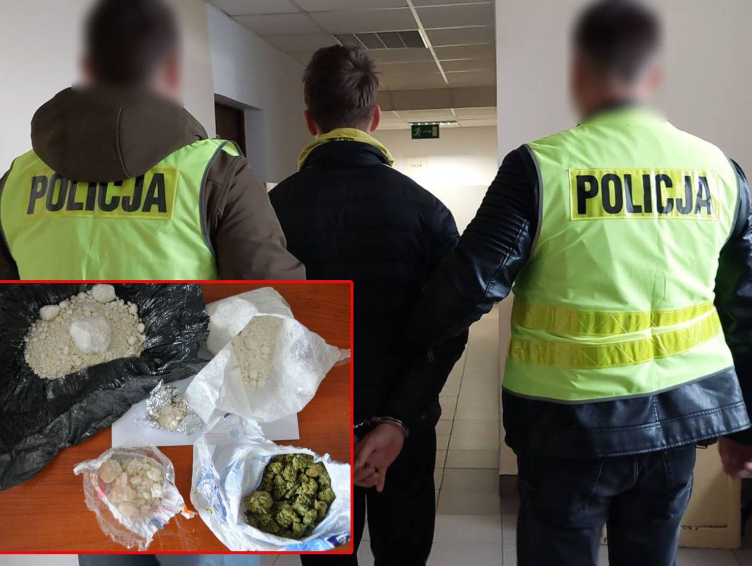 Prawie pół kilograma narkotyków w hotelowym pokoju w Chełmie. 19-latek tymczasowo aresztowany