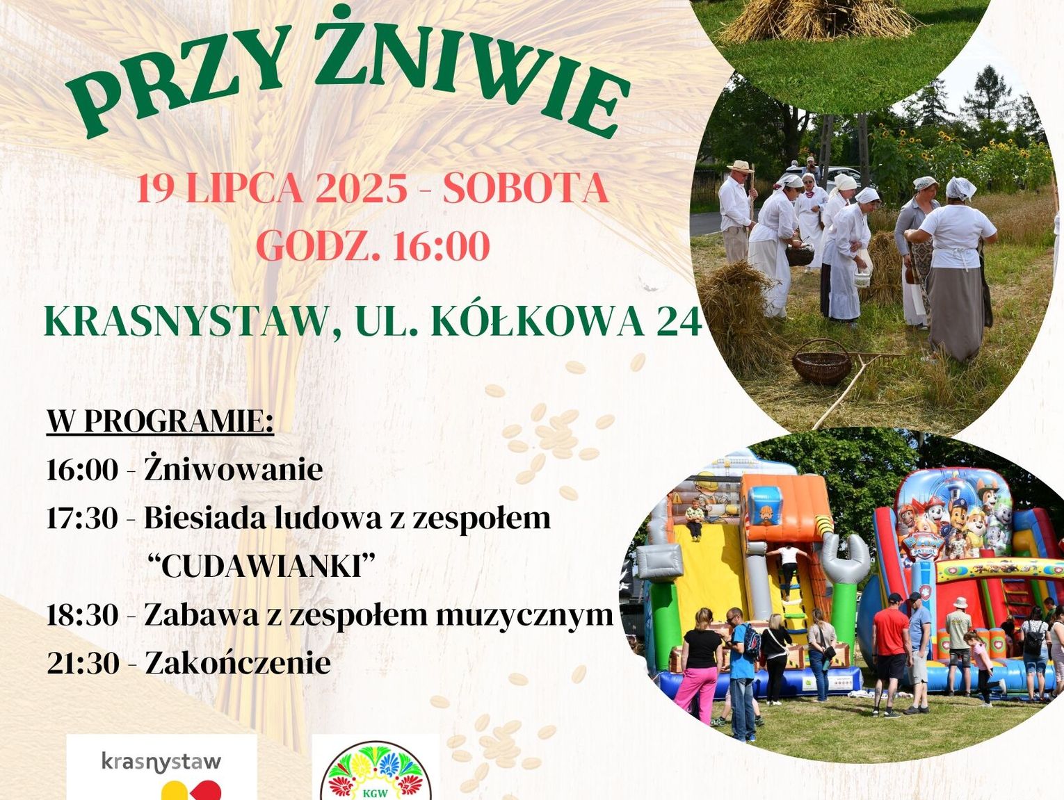 „Przy Żniwie” - święto tradycji i integracji w Krasnymstawie (ZMIANA TERMINU)